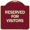 Signmission Reserved Parking Reserved Parking for Visitors Heavy-Gauge Aluminum Sign, 18" x 18", BU-1818-23041 A-DES-BU-1818-23041 - alternate 1